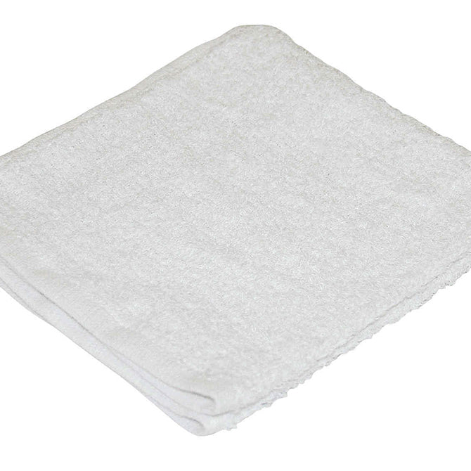 Shop  Towels - White Terry Cloth - 14" x 17" - Qty 12 - Independent Dealer Services