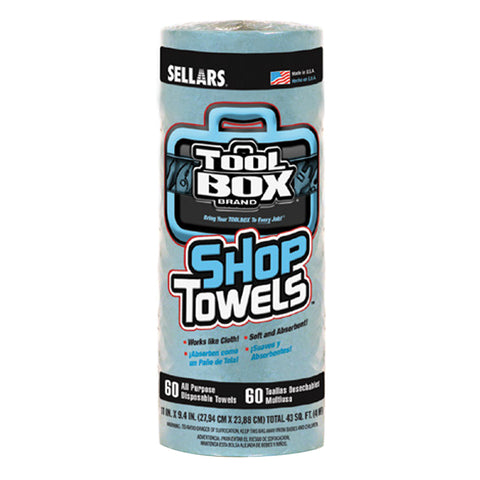 Shop Towels - Disposable - 60 Sheets/Roll - 12 Rolls/Case - Qty 12 - Independent Dealer Services
