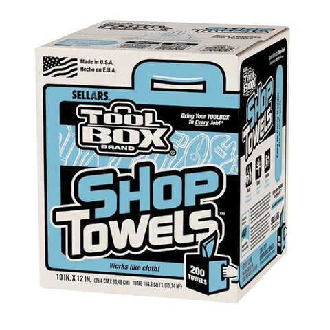 Shop Towels - Disposable - 200 Sheets/Box/ - 6 Boxes/Case - Qty 6 - Independent Dealer Services