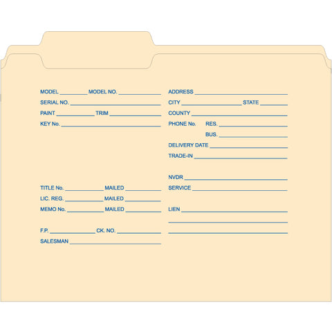 3 Tab File Folder - Imprintedty. 500 per Box - Independent Dealer Services