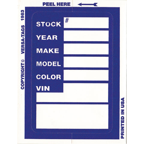 Kleer-Bak Stock Sticker - #400 - 100 per pack - Independent Dealer Services
