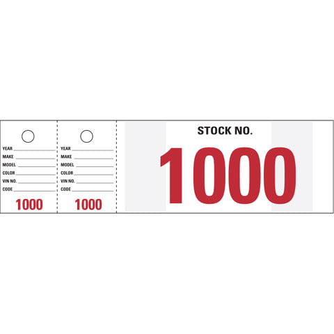 Vehicle Stock Number - VSN-0 - Qty. 1000 - Independent Dealer Services