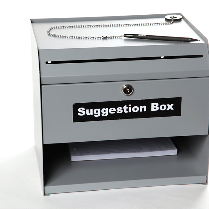 Steel Suggestion Box - Desk Size - Qty. 1 - Independent Dealer Services