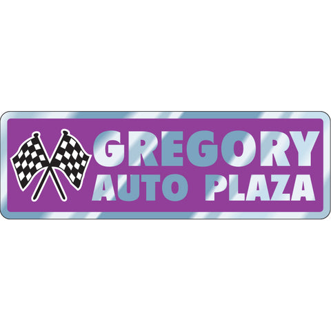 Chrome Polyester  Auto Stickers - Custom Style A - Qty. 1 - Independent Dealer Services