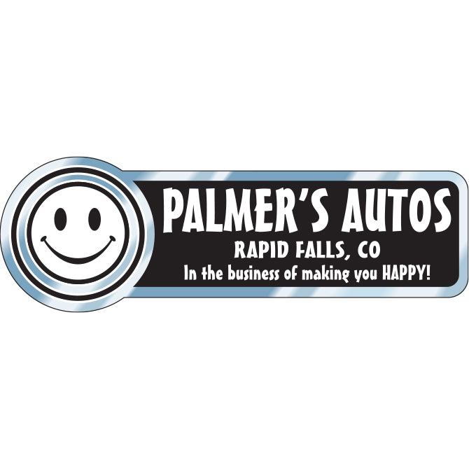 Chrome Polyester  Auto Stickers - Custom Style E - Qty. 1 - Independent Dealer Services