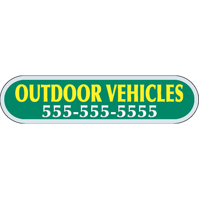 Domed Auto Stickers - Clear- Custom - Style C - Qty. 1. - Independent Dealer Services