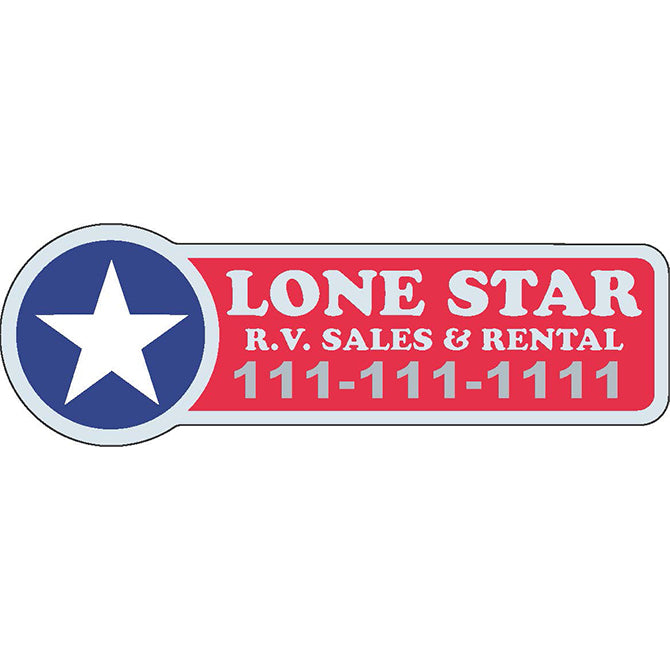 Domed Auto Stickers - Clear- Custom - Style F - Qty. 1. - Independent Dealer Services