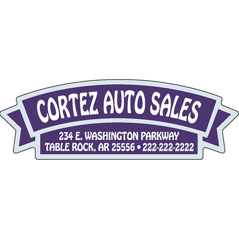 Domed Auto Stickers - Clear- Custom - Style G - Qty. 1. - Independent Dealer Services