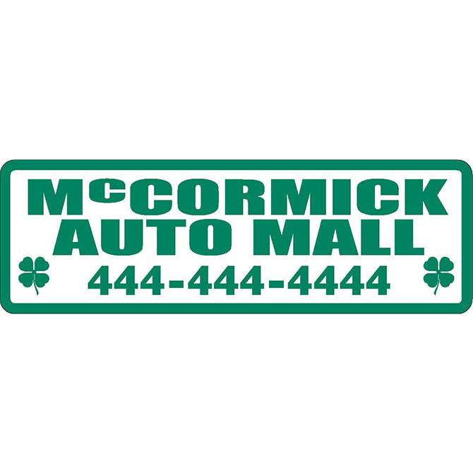 Domed Auto Stickers - White - Custom - Style A - Qty. 1. - Independent Dealer Services
