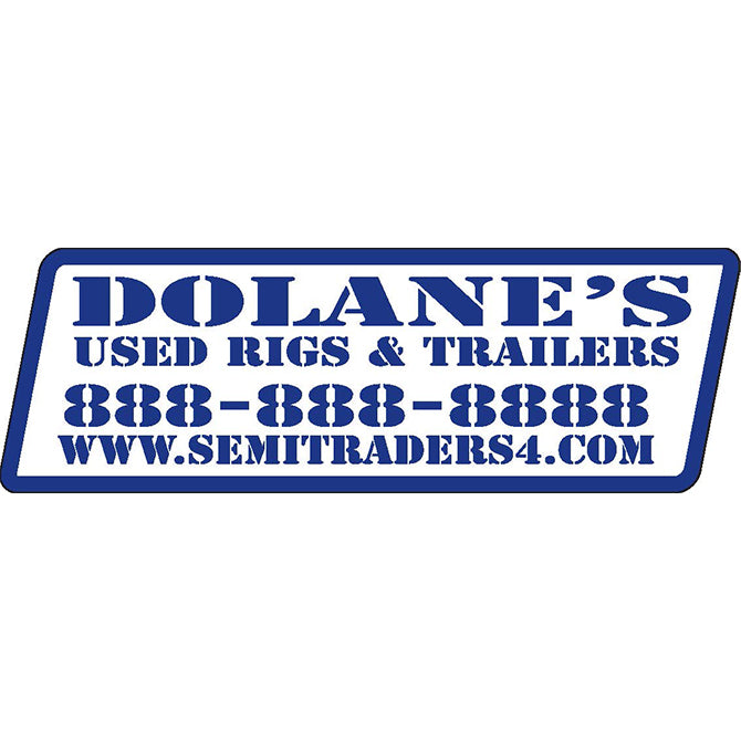 Domed Auto Stickers - White - Custom - Style B - Qty. 1. - Independent Dealer Services
