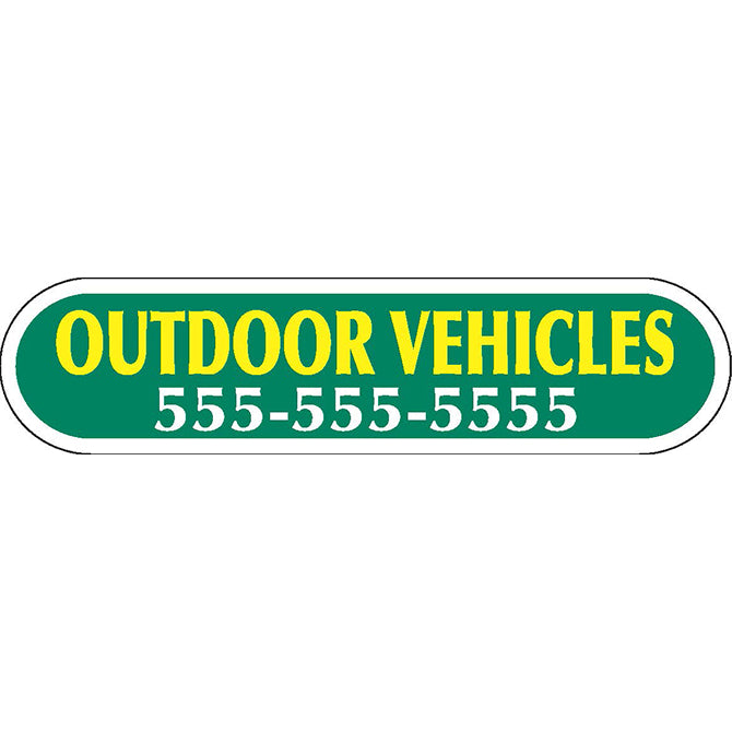 Domed Auto Stickers - White - Custom - Style C - Qty. 1. - Independent Dealer Services