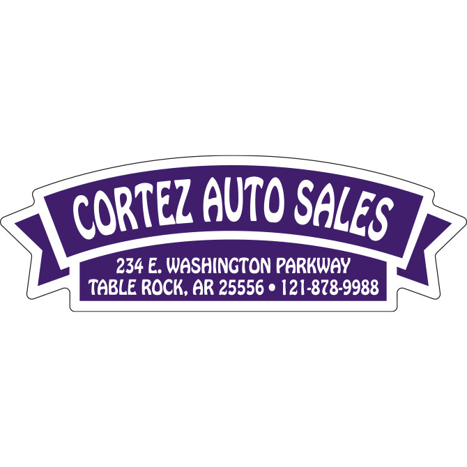 Domed Auto Stickers - Chrome - Custom - Style G - Qty. 1 - Independent Dealer Services