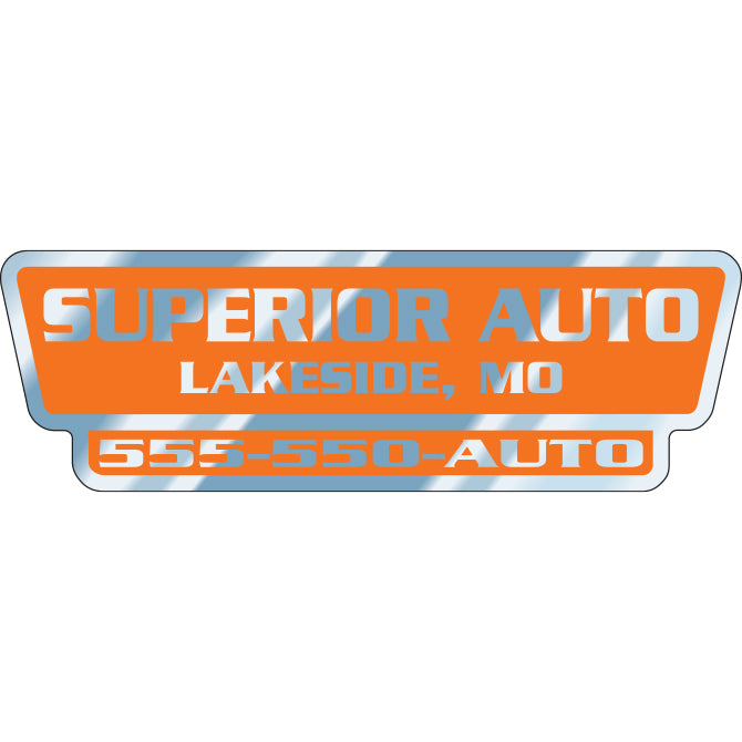 Domed Auto Stickers - Chrome - Custom - Style H - Qty. 1 - Independent Dealer Services