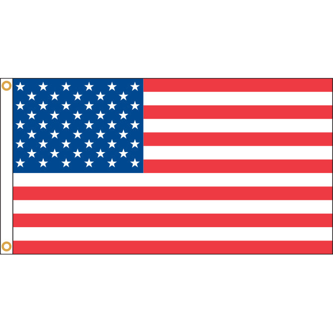 American Flag - Nylon w/Embroidered Stars & Sewn Stripes - Qty. 1 - Independent Dealer Services