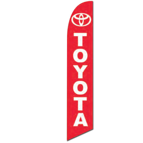 Swooper Banner - TOYOTA (RED W/WHITE LETTERS) - Qty. 1 - Independent Dealer Services