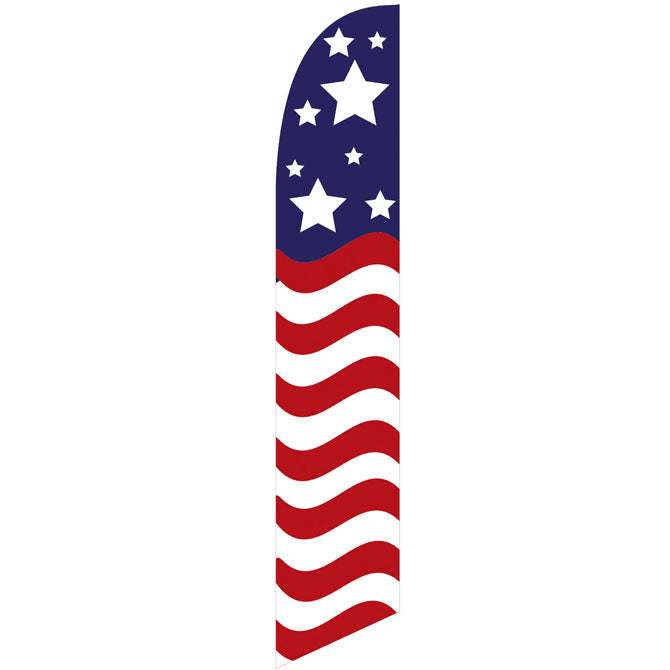 Swooper Banner - AMERICAN FLAG 8 STARS - Qty. 1 - Independent Dealer Services