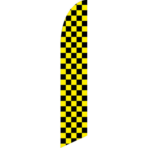 Swooper Banner - CHECKERED FLAG (BLACK & YELLOW) - Qty. 1 - Independent Dealer Services