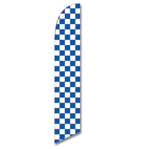 Swooper Banner - CHECKERED FLAG (BLUE & WHITE) - Qty. 1 - Independent Dealer Services