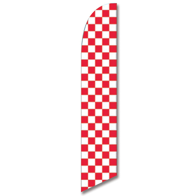 Swooper Banner - CHECKERED FLAG (RED & WHITE) - Qty. 1 - Independent Dealer Services