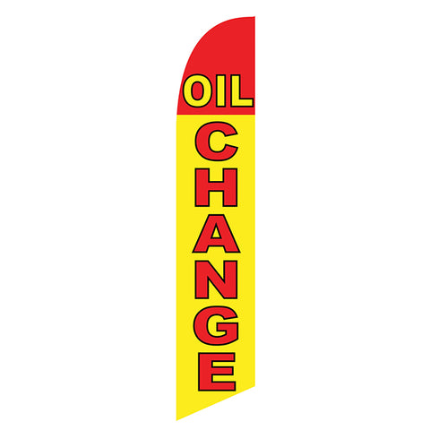 Swooper Banner - OIL CHANGE - Red & Yellow - Qty. 1 - Independent Dealer Services