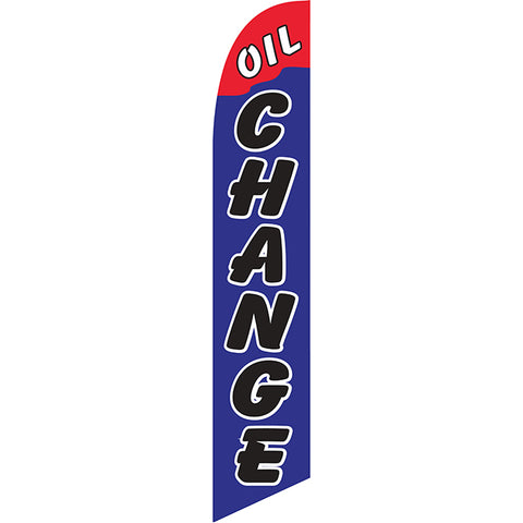 Swooper Banner - OIL CHANGE - Blue, Red & Black- Qty. 1 - Independent Dealer Services