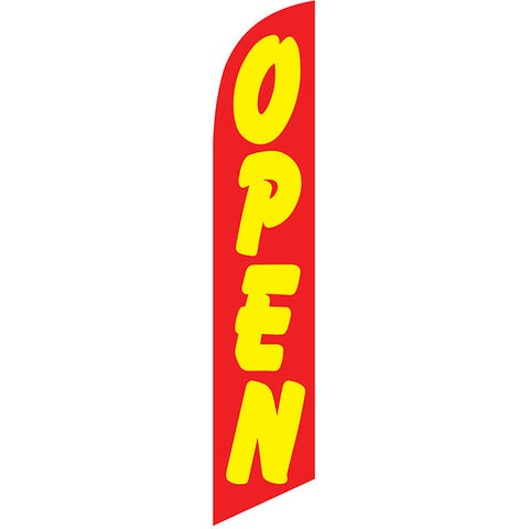 Swooper Banner - Open (Red/Yellow) - Qty. 1 - Independent Dealer Services