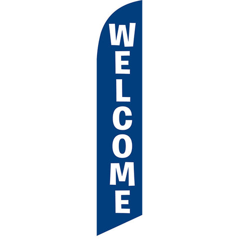 Swooper Banner - Welcome (Blue) - Qty. 1 - Independent Dealer Services