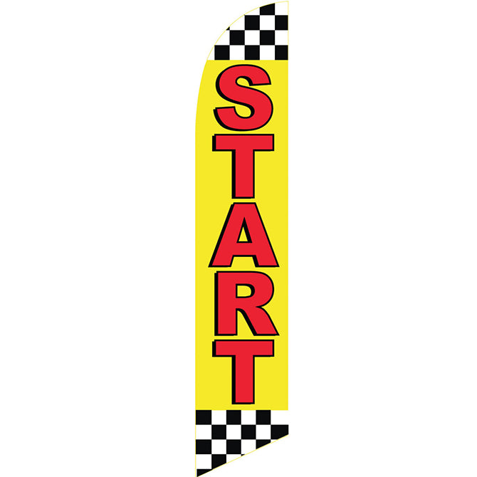 Swooper Banner - CHECKERED FLAG - START - Qty. 1 - Independent Dealer Services