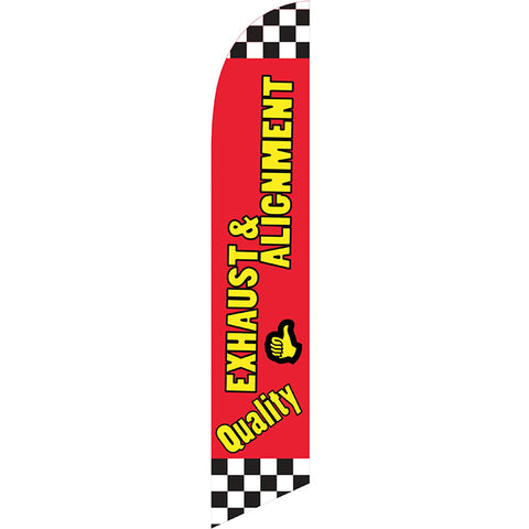 Swooper Banner - CHECKERED FLAG - EXHAUST & ALIGNMENT - Qty. 1 - Independent Dealer Services