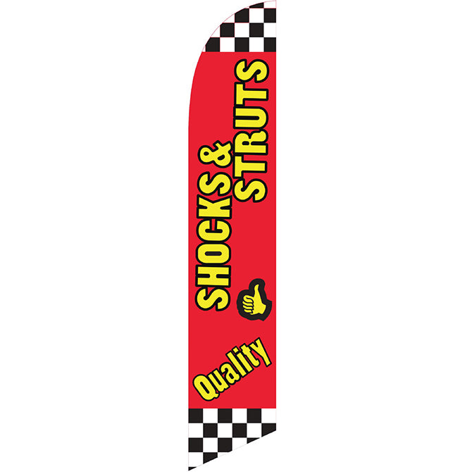 Swooper Banner - CHECKERED FLAG - SHOCKS & STRUTS - Qty. 1 - Independent Dealer Services