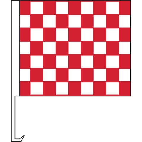 Standard Clip-On Flag - Red/White Checkered - Qty. 1 - Independent Dealer Services