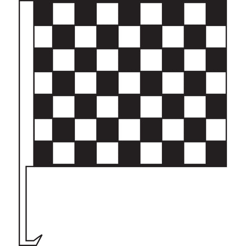 Standard Clip-On Flag - Black/White Checkered - Qty. 1 - Independent Dealer Services