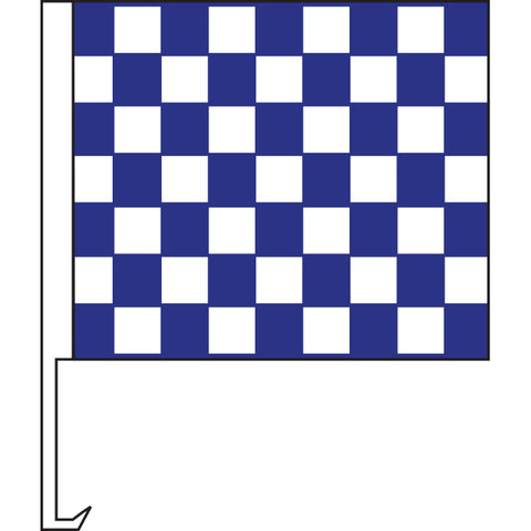 Standard Clip-On Flag - Blue/White Checkered - Qty. 1 - Independent Dealer Services