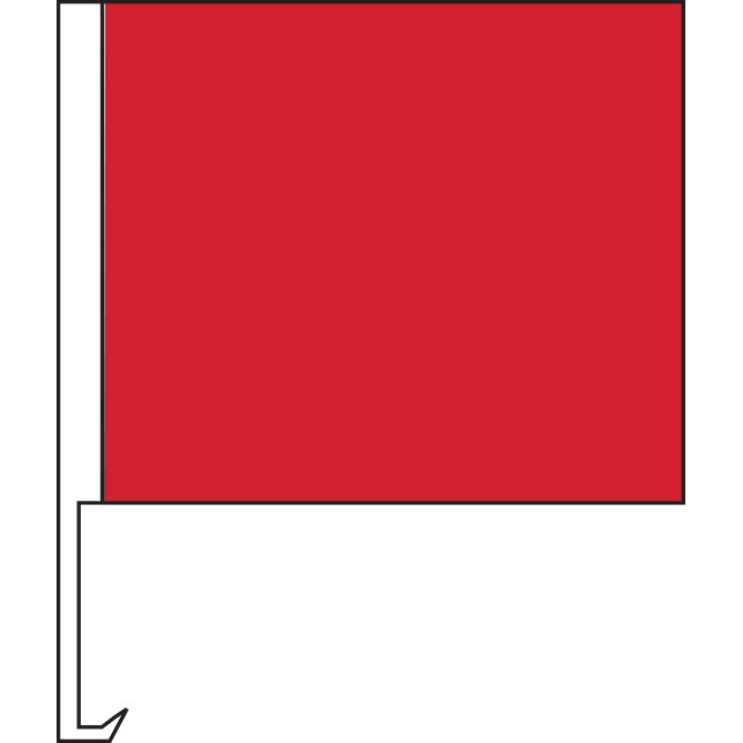 Standard Clip-On Flag - Red - Qty. 1 - Independent Dealer Services