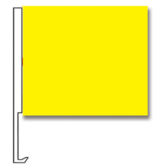 Standard Clip-On Flag-  Yellow - Qty. 1 - Independent Dealer Services
