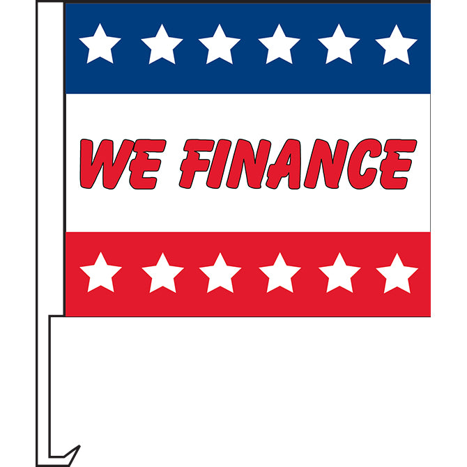 Standard Clip-On Flag - We Finance - Qty. 1 - Independent Dealer Services