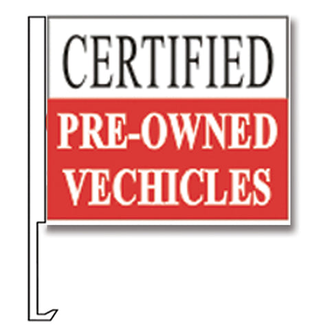 Standard Clip-On Flag - Certified Pre-Owned Red - Qty. 1 - Independent Dealer Services