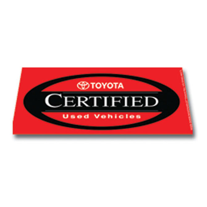 Windshield Banner - Toyota Certified - Qty. 1 - Independent Dealer Services