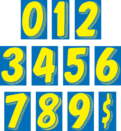 Window Sticker - 7 1/2" Blue/Yellow - Qty. 12 - Independent Dealer Services