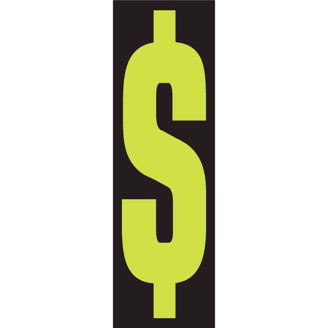 Window Sticker - 9 1/2" Fluor. Green/Black - Qty. 12 - Independent Dealer Services