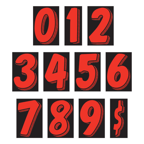 Window Sticker - 7 1/2" Red/Black - Qty. 12 - Independent Dealer Services