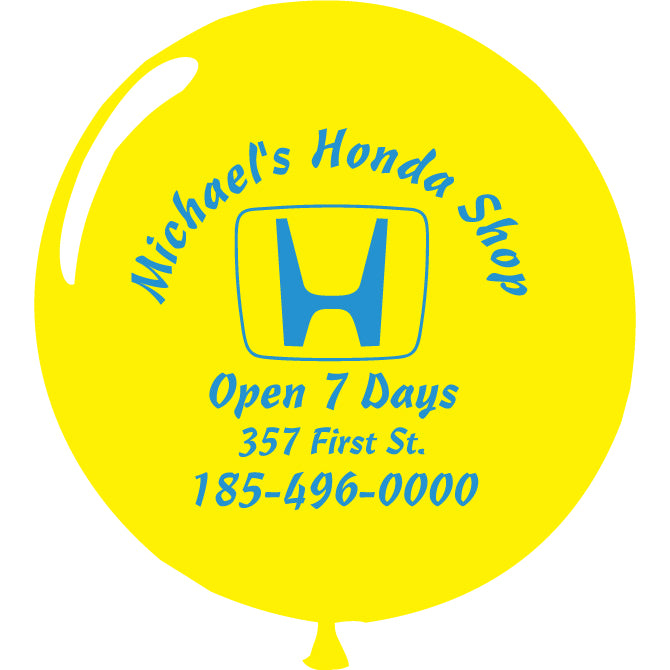 Jumbo Latex Balloons - 17" - Custom Printed - Qty. 1 - Independent Dealer Services