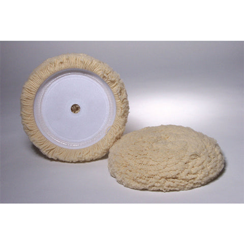 Velcro White Wool Buffing Pad - 7.5" x 1.5" - Qty. 1 - Independent Dealer Services