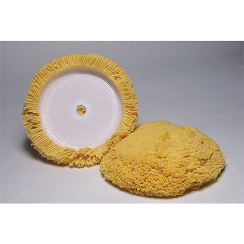 Velcro Yellow Wool Lt Cut Buff Pad - 7.5" x 1.5" - Qty. 1 - Independent Dealer Services