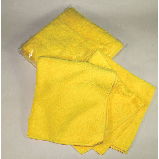 Deluxe Yellow Detailing Towel - 16" x 16" - 4 Towels - Qty. 1 Pk - Independent Dealer Services