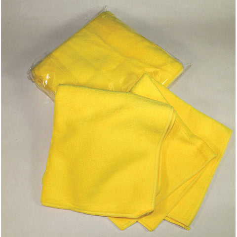 Deluxe Yellow Detailing Towel - 16" x 16" - 4 Towels - Qty. 1 Pk - Independent Dealer Services