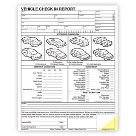 Vehicle Check In Report - 2 part - Qty. 100 - Independent Dealer Services