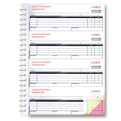 Purchase Order Book - NC-124-2 - 2 Part - Imprinted, 200 per Book - Independent Dealer Services