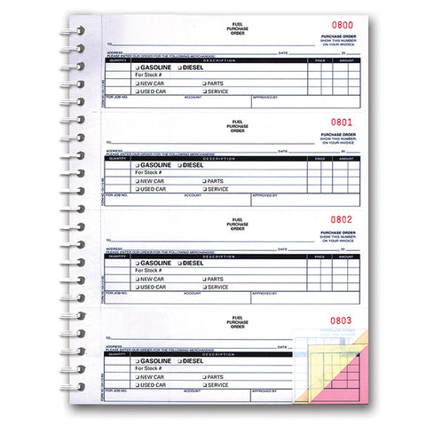Fuel Purchase Order Book - NC-124-3-Fuel - 3 Part, 200 per Book - Qty. 1 - Independent Dealer Services