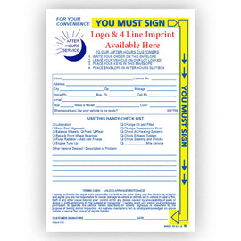 Yellow Highlight Night Drop Envelope - NDE-YH - IMPRINTED - Qty. 500 - Independent Dealer Services